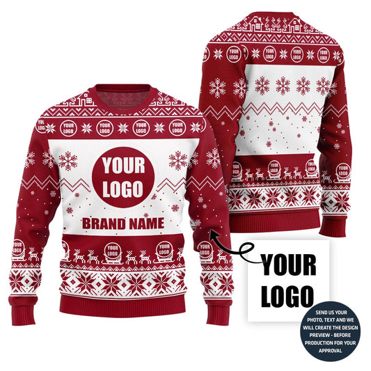 Refined Custom Logo For Business Xmas Sweater