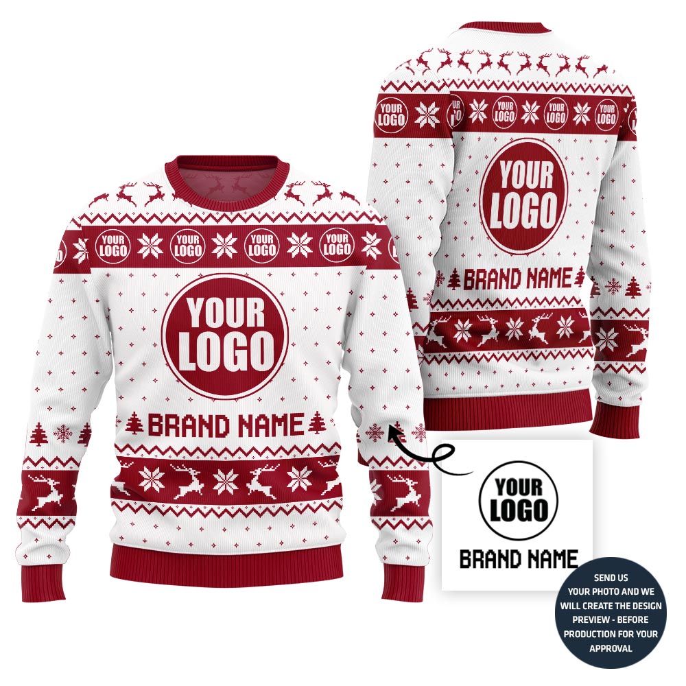 Refined Custom Logo For Holiday Sweater
