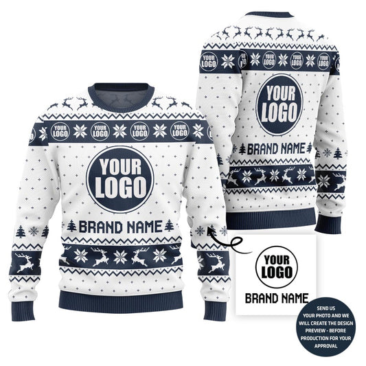 Refined Custom Logo For Holiday Sweater