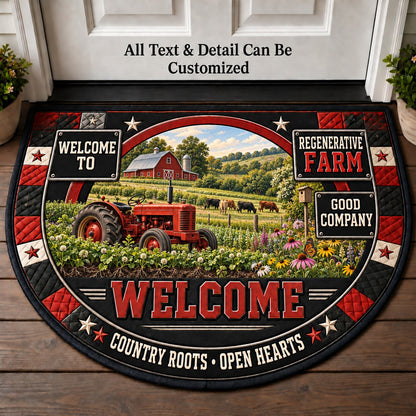 Regenerative Farm Personalized Half Round Mat | 5To9Vibe