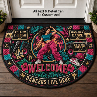 Reggaeton Dance Personalized Half Round Mat | 5To9Vibe
