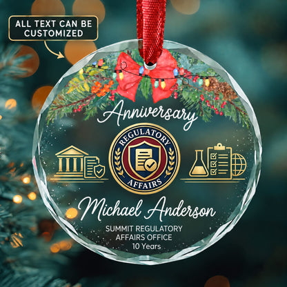 Regulatory Affairs Managers Personalized Glass Ornament | 5To9Vibe