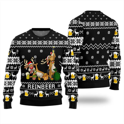 Reindeer Beer Ugly Christmas Sweater