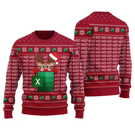 Reindeer Freak In The EXCEL Sheets Men's Ugly Sweater