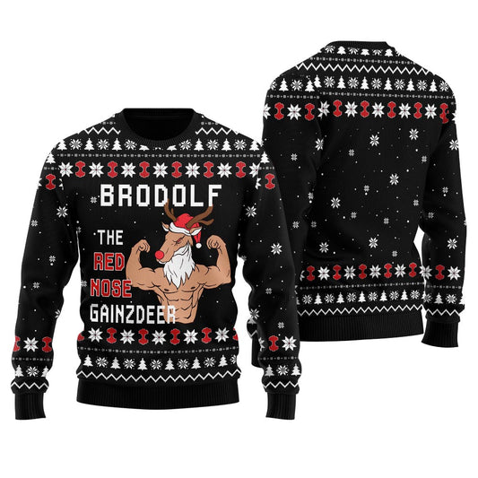 Reindeer Swoleman Ugly Christmas Sweater For Women