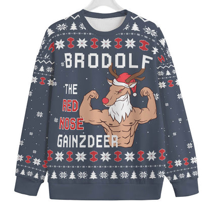 Reindeer Swoleman Women's Plus Size Christmas Sweater