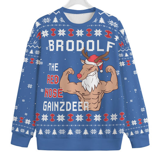 Reindeer The Swoleman Mens Plus Size Christmas Sweaters