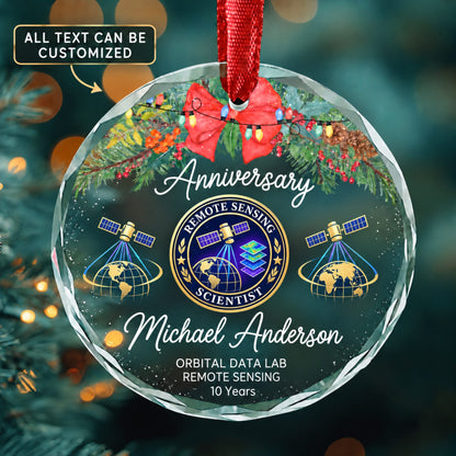 Remote Sensing Scientists and Technologists Personalized Glass Ornament | 5To9Vibe