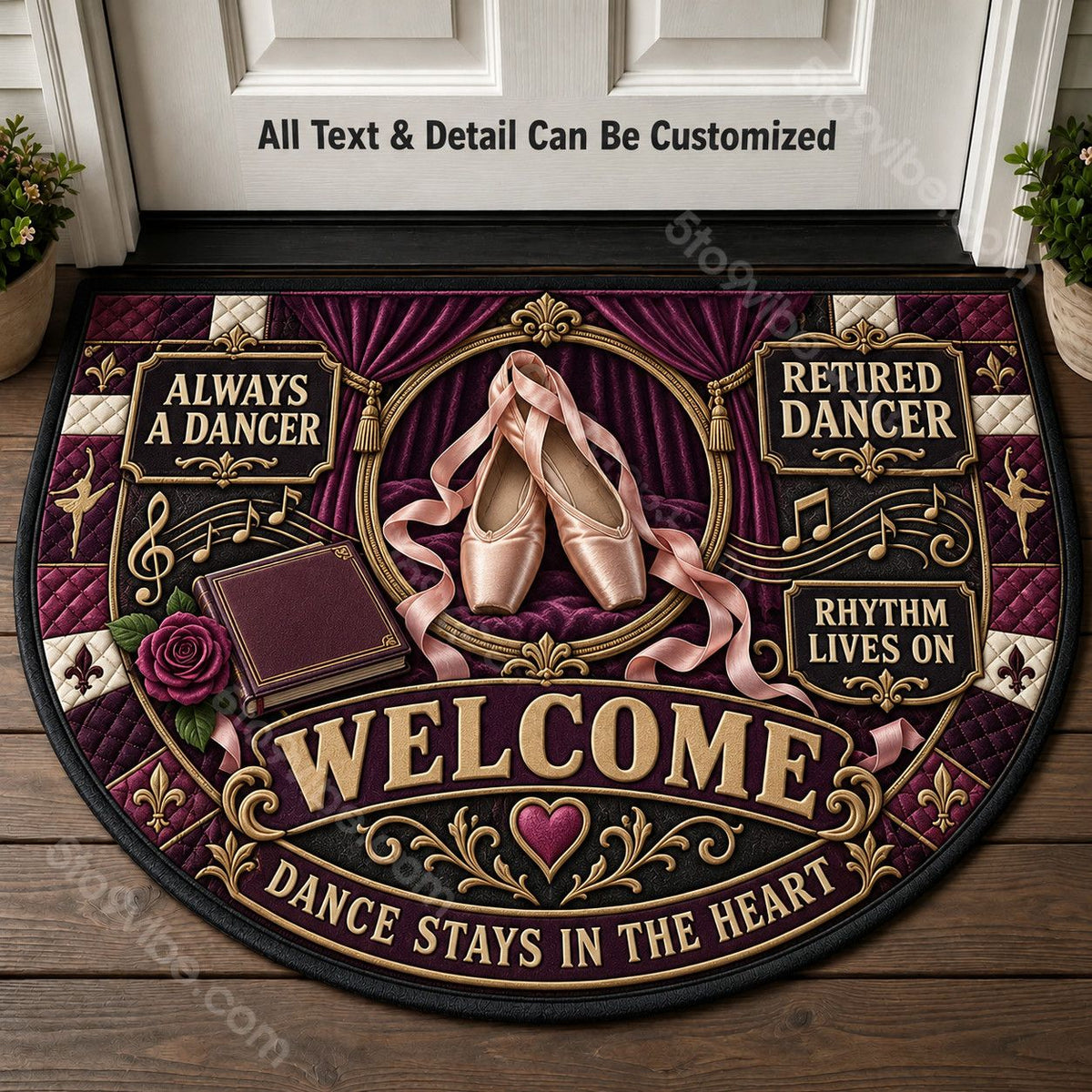 Retired Dancer Personalized Half Round Mat | 5To9Vibe