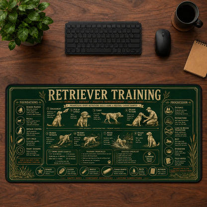 Retriever Training Desk Mat Mouse Pad | 5To9Vibe