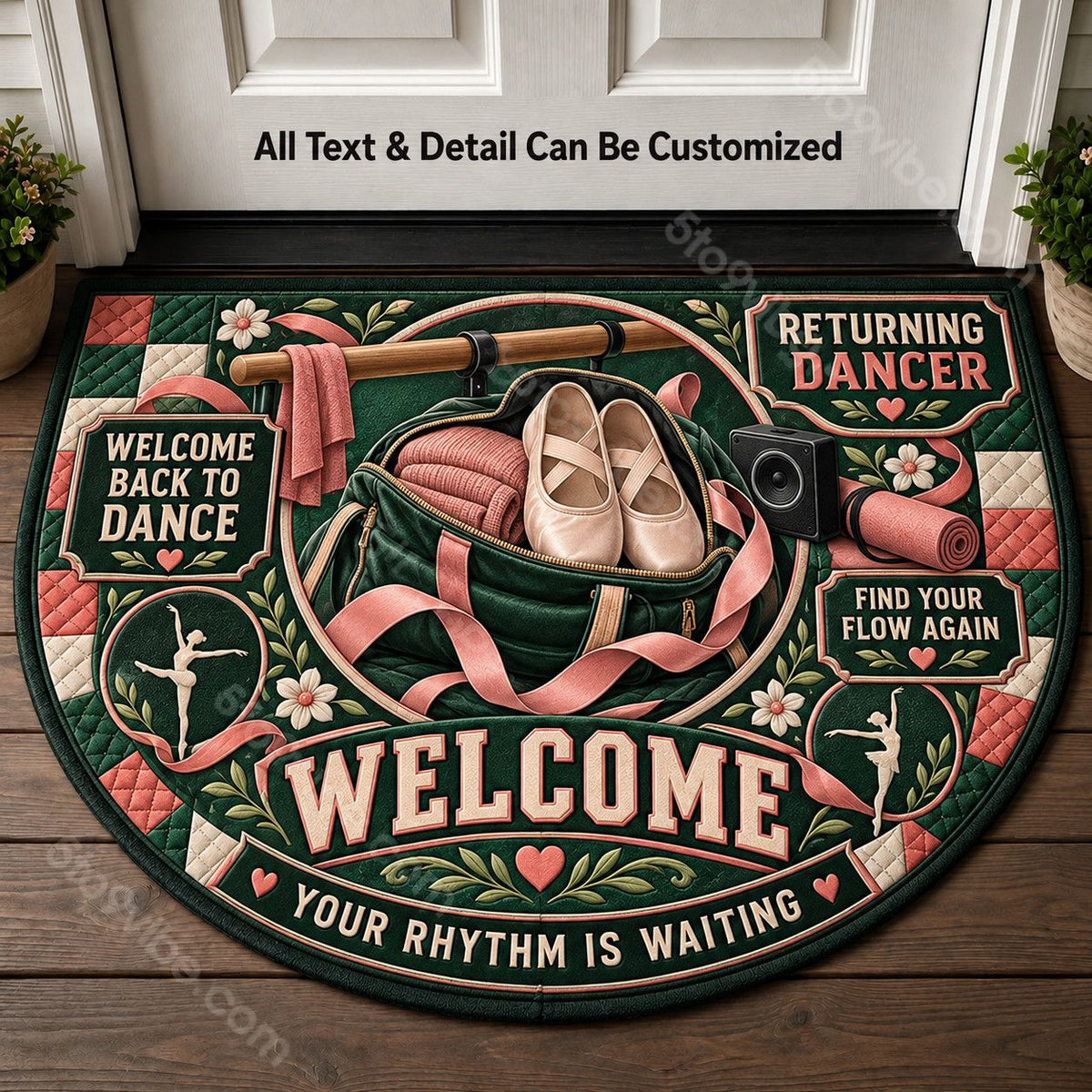 Returning Dancer Personalized Half Round Mat | 5To9Vibe