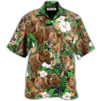 Hawaiian Shirt / Adults / S Rhodesian Ridgeback Dog Tropical Floral Lovely Style - Hawaiian Shirt 