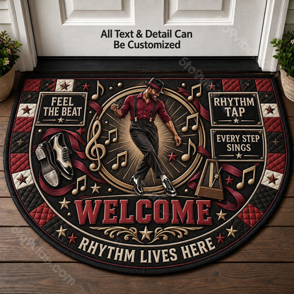 Rhythm Tap Personalized Half Round Mat | 5To9Vibe