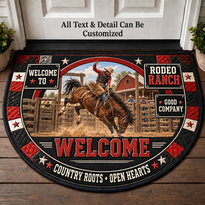 Rodeo Ranch Personalized Half Round Mat | 5To9Vibe