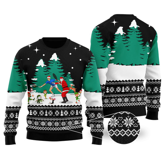 Roger Federer Ugly Christmas Sweater Black