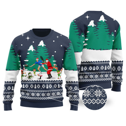 Roger Federer Ugly Christmas Sweater Navy