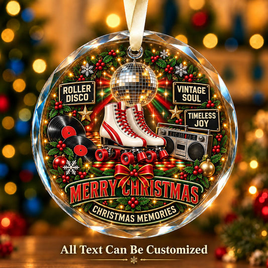Roller Disco Personalized Glass Ornament | 5To9Vibe