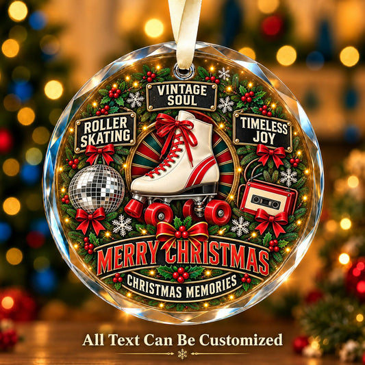 Roller Skating Personalized Glass Ornament | 5To9Vibe