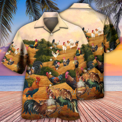 Chicken Farm Autumn Style - Hawaiian Shirt 