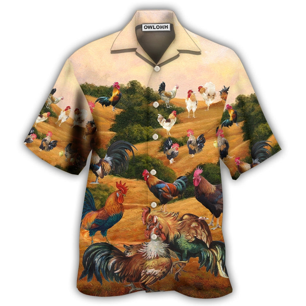 Hawaiian Shirt / Adults / S Chicken Farm Autumn Style - Hawaiian Shirt 