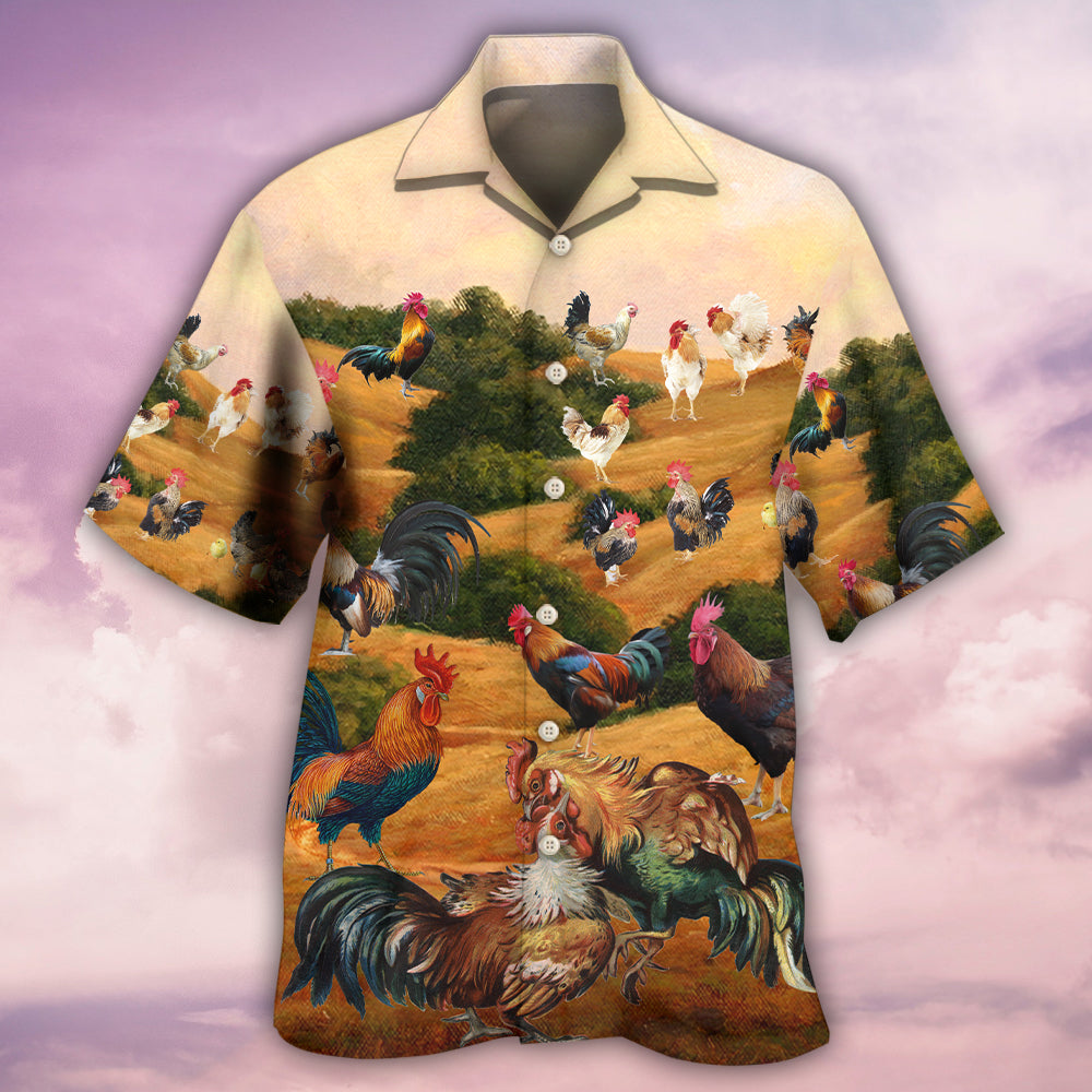 Chicken Farm Autumn Style - Hawaiian Shirt 