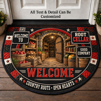 Root Cellar Personalized Half Round Mat | 5To9Vibe