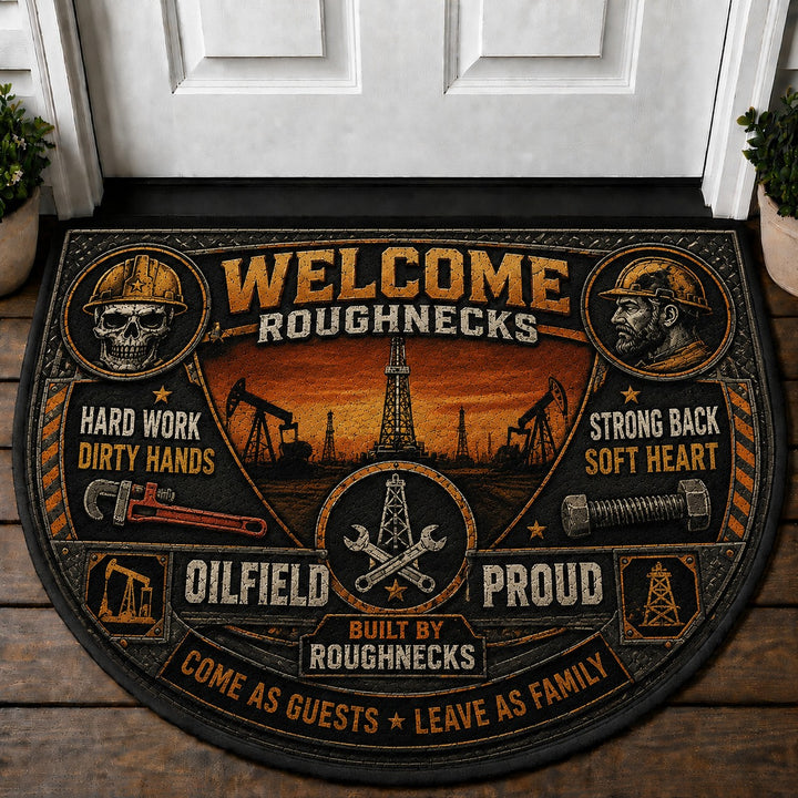 Roughneck US Military Pride Quilted Print Premium Welcome Mat – Personalized Doormat