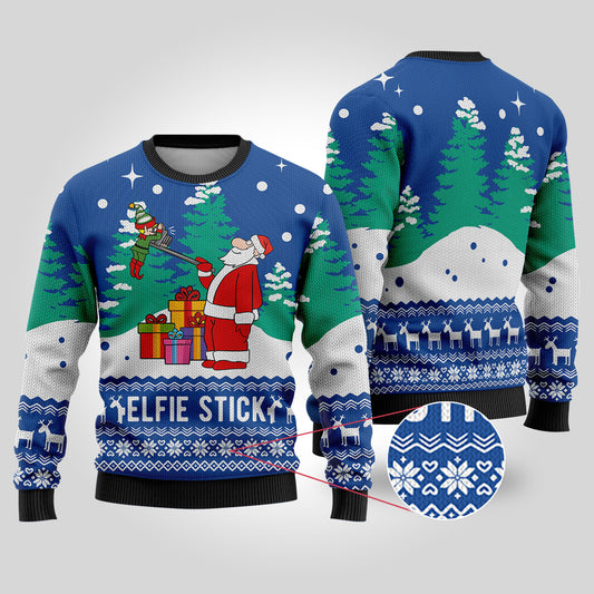 Royal Elf Santa Selfie Funny Ugly Christmas Sweater