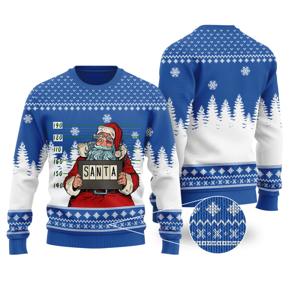 Santa Jail Royal Funny Ugly Christmas Sweater - Funny Ugly Christmas Sweater