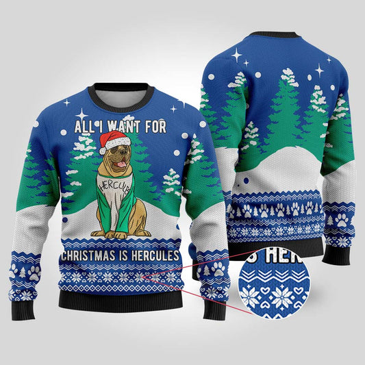 Royal The Beast Hercules Sandlot Dog Ugly Christmas Sweater