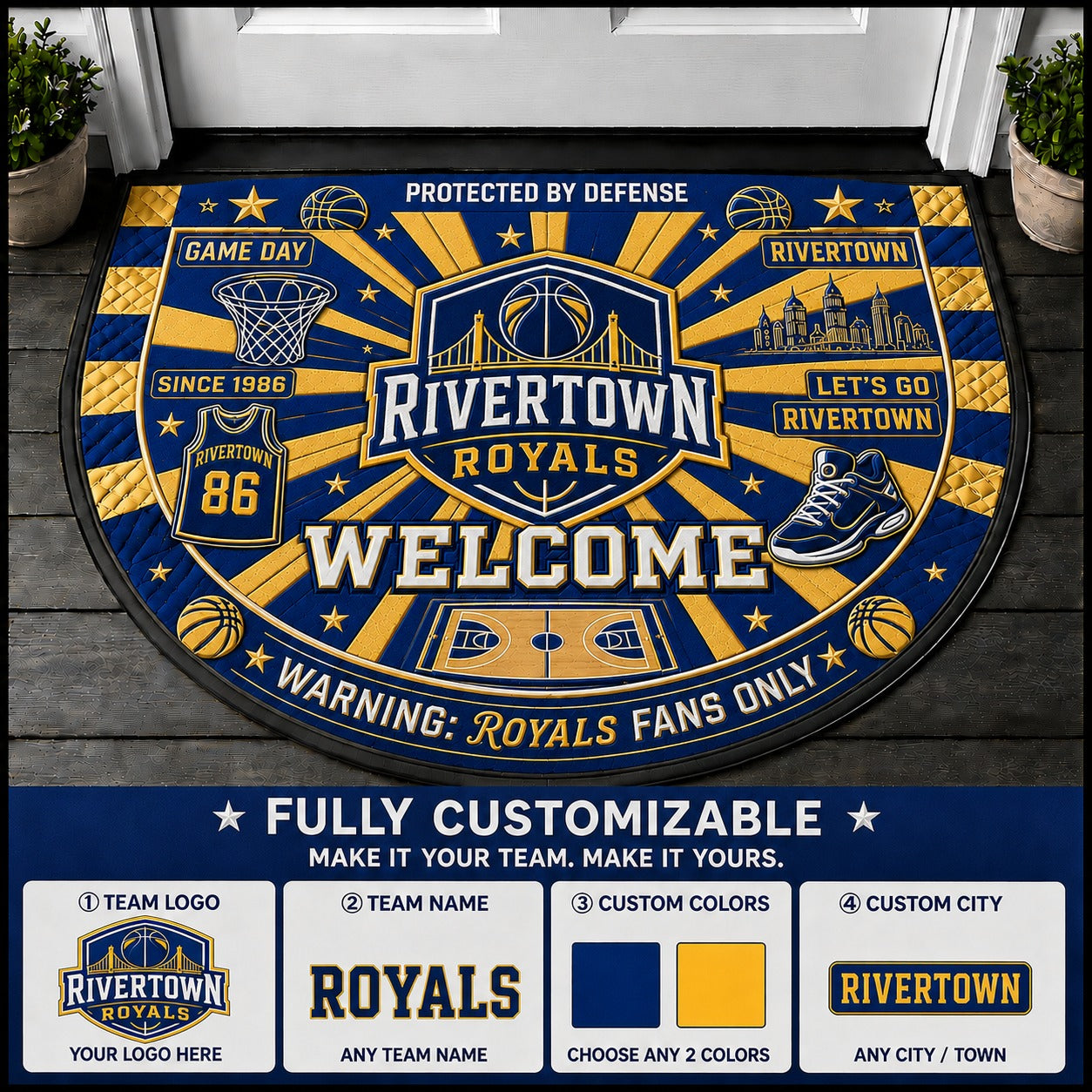 Royal Blue / Gold