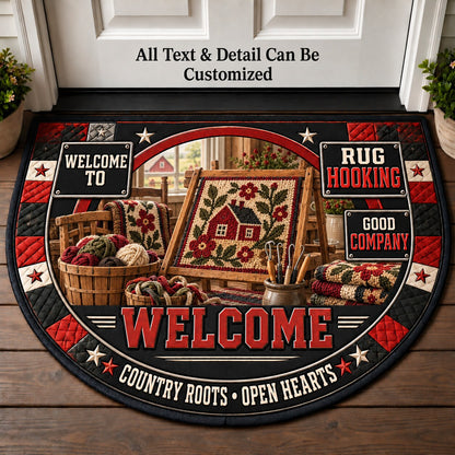 Rug Hooking Personalized Half Round Mat | 5To9Vibe