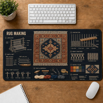 Rug Making Creative Reference Guide Desk Mat | 5To9Vibe