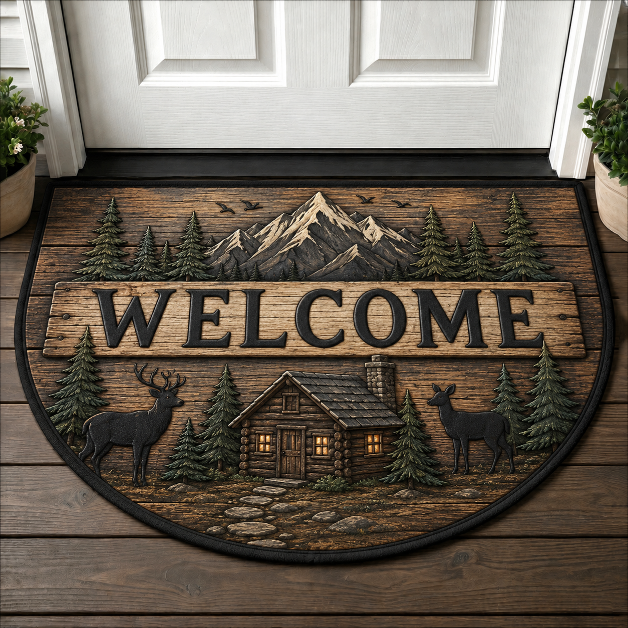 Welcome Be Present Mindfulness Doormat - Zen Calm Aesthetic Welcome Mat - 5to9vibe