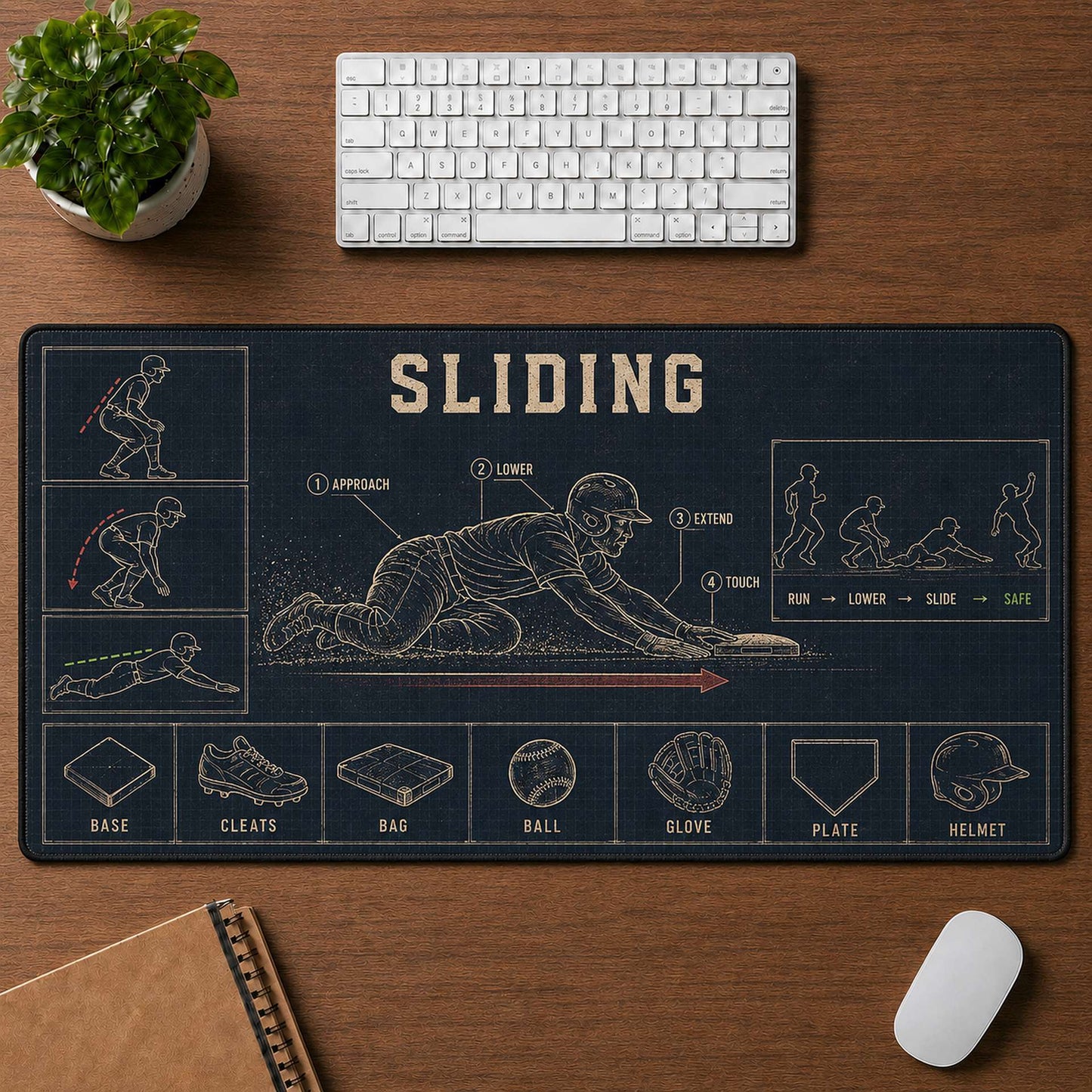Sliding Blueprint Desk Mat | 5To9Vibe