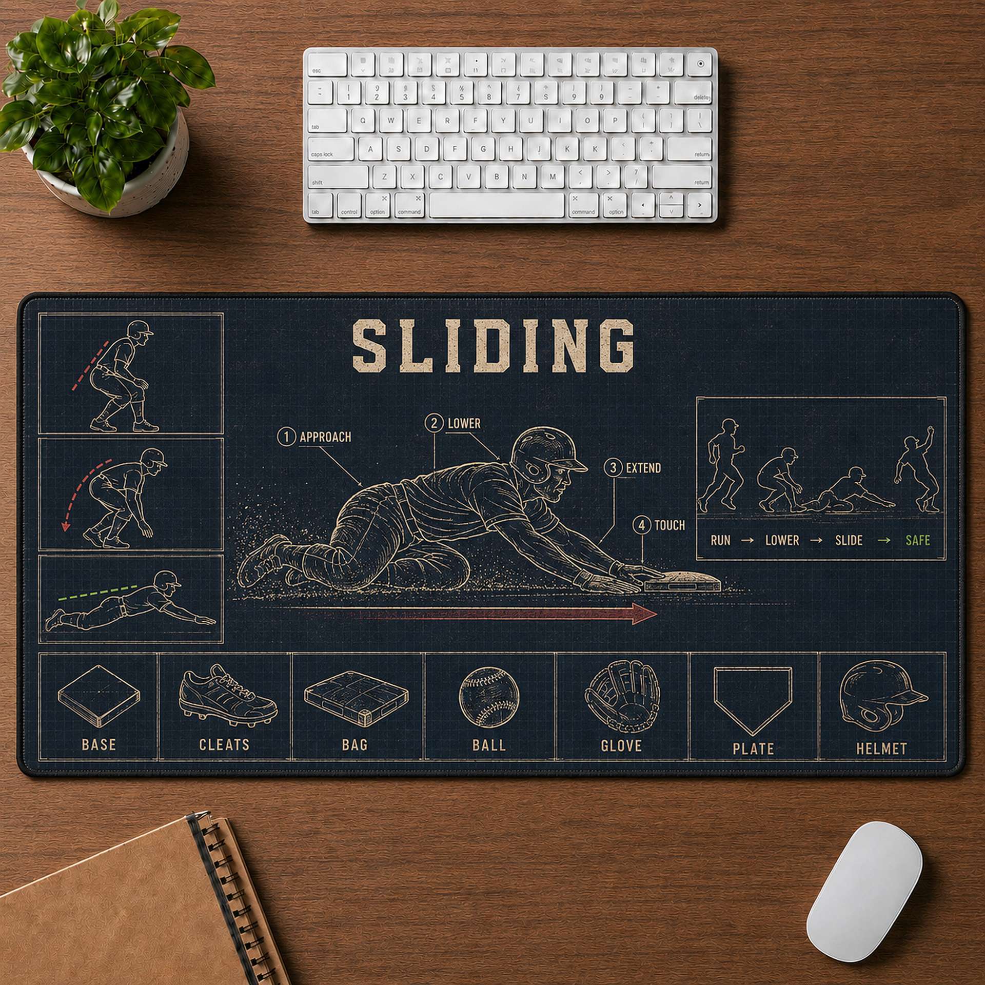Sliding Blueprint Desk Mat | 5To9Vibe