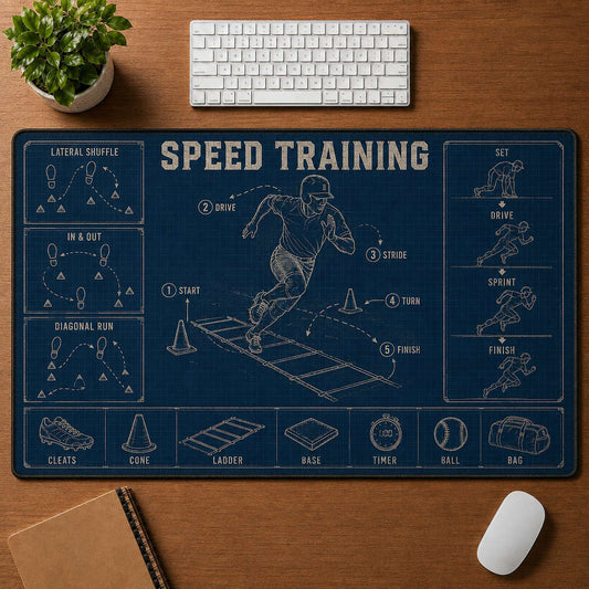 Speed Training Blueprint Desk Mat | 5To9Vibe