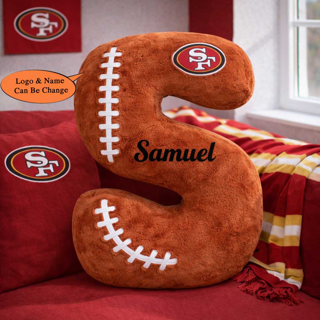 Football Pillow Custom Name and Logo All Teams 2 Irregular-Shaped Pillow Custom