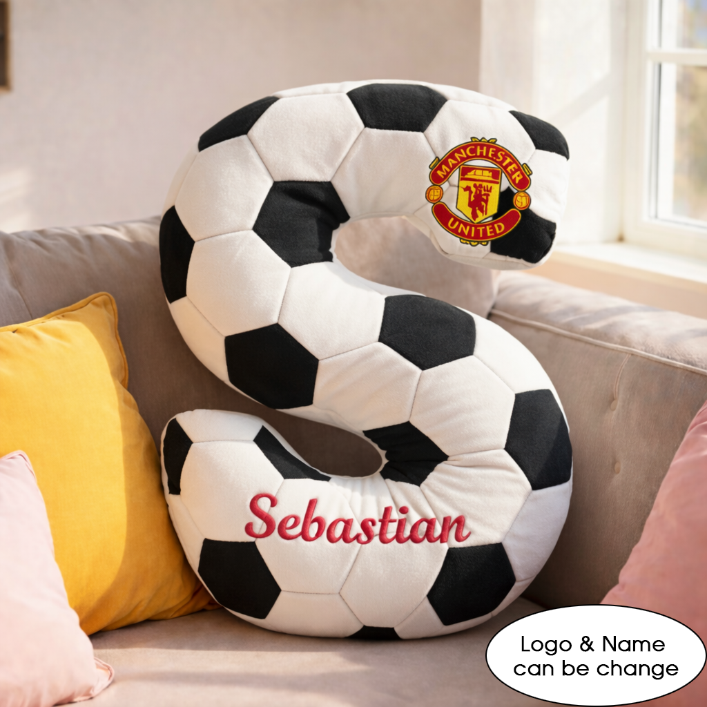 Football UK Pillow Custom Name and Logo All Teams Irregular-Shaped Pillow Custom