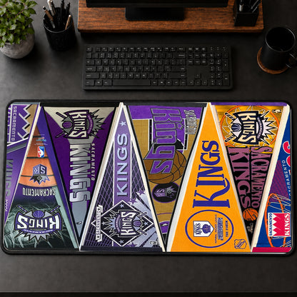 All Basketball Teams Vintage Pennant Anniversary For Fans Desk Mat Mouse Pad Trending - 5to9vibe