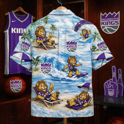 SK Basketball Mascot Beach Viber Unisex Hawaiian Shirt For Men & Women