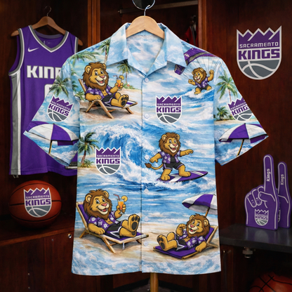 SK Basketball Mascot Beach Viber Unisex Hawaiian Shirt For Men & Women