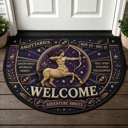 Gemini Zodiac Welcome Mat - Twin Astrology Celestial Welcome Doormat - 5to9vibe