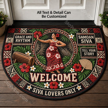 Samoan Siva Personalized Half Round Mat | 5To9Vibe