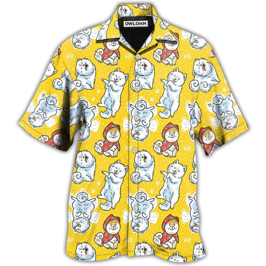 Hawaiian Shirt / Adults / S Samoyed Dog Yellow Lover - Hawaiian Shirt 