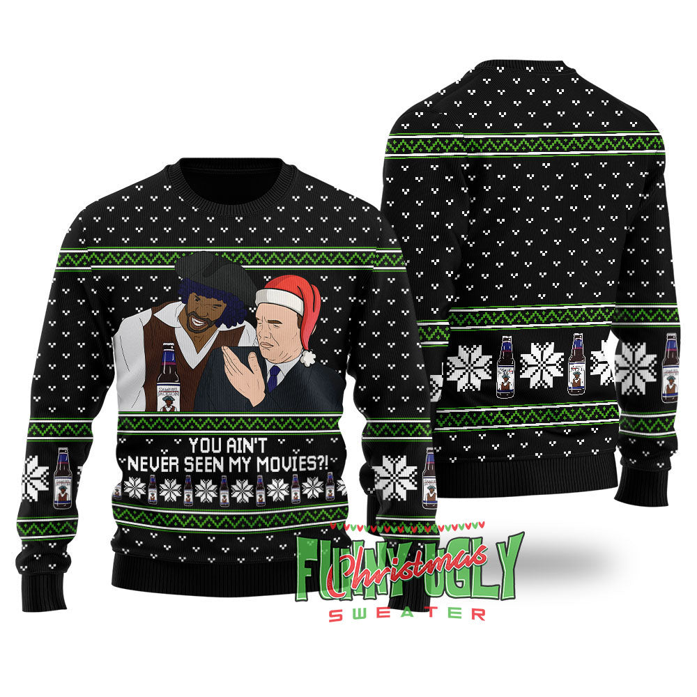 Samuel Jackson Beer Christmas Sweater Black