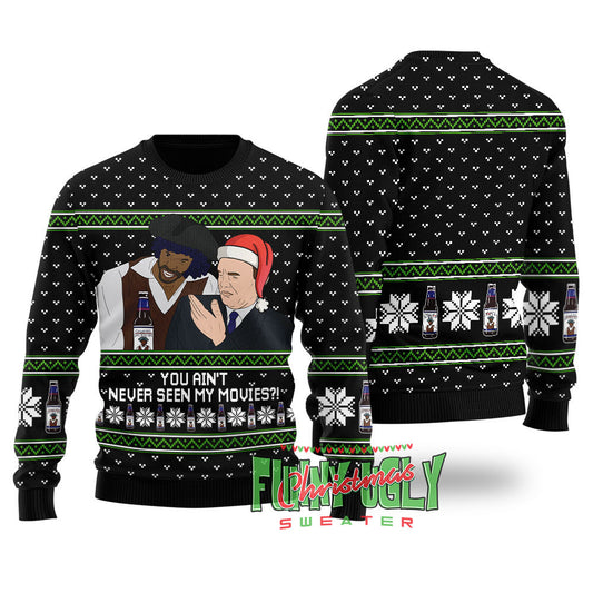 Samuel Jackson Beer Christmas Sweater Black