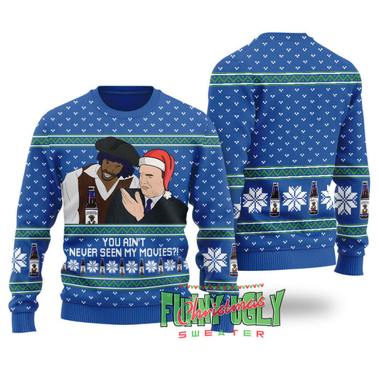 Samuel Jackson Beer Christmas Sweater Royal