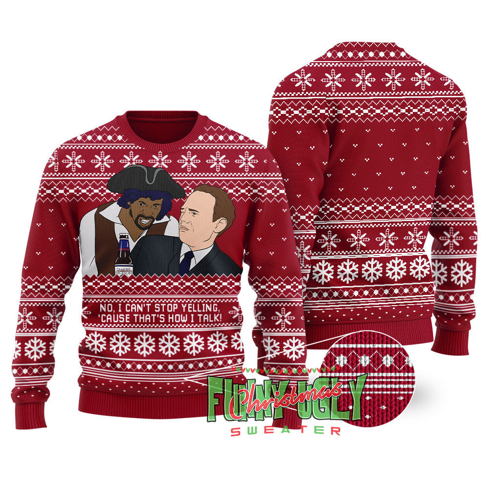 Samuel Jackson Beer Sweater Cardinal Red