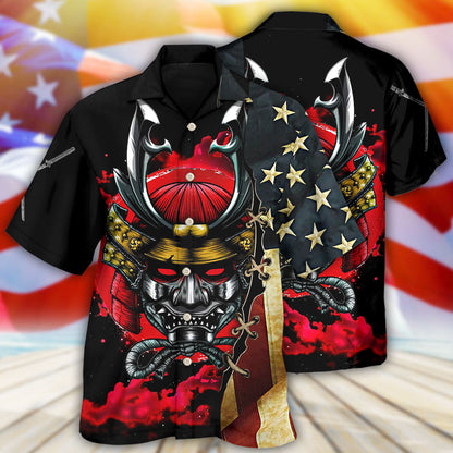 Samurai America Independence Day - Hawaiian Shirt 